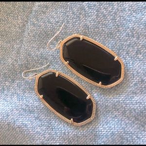 Kendra Scott Black & Gold Large Earrings
